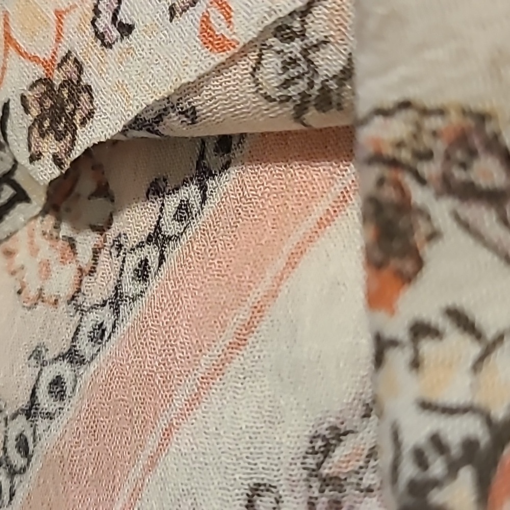 Floral Patterned Scarf Fabric - Picture 5 of 7